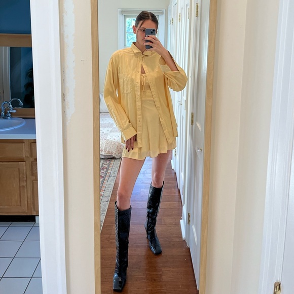 Reformation yellow mini dress, 2 - Picture 4 of 10